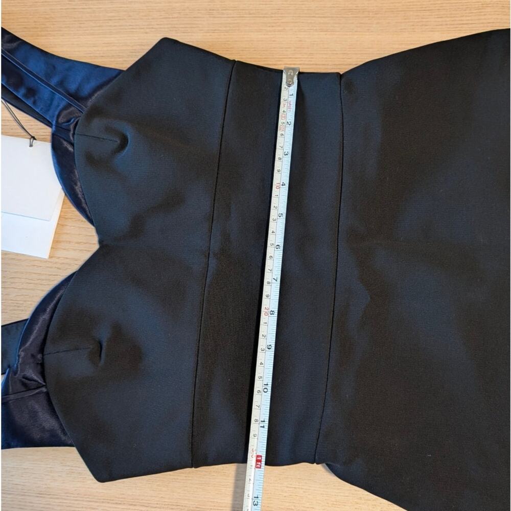 Victoria Beckham Dense Rib Trompe L'Oeil Fitted Dress Womens 4 Bodycon Midi NWT - Picture 9 of 15